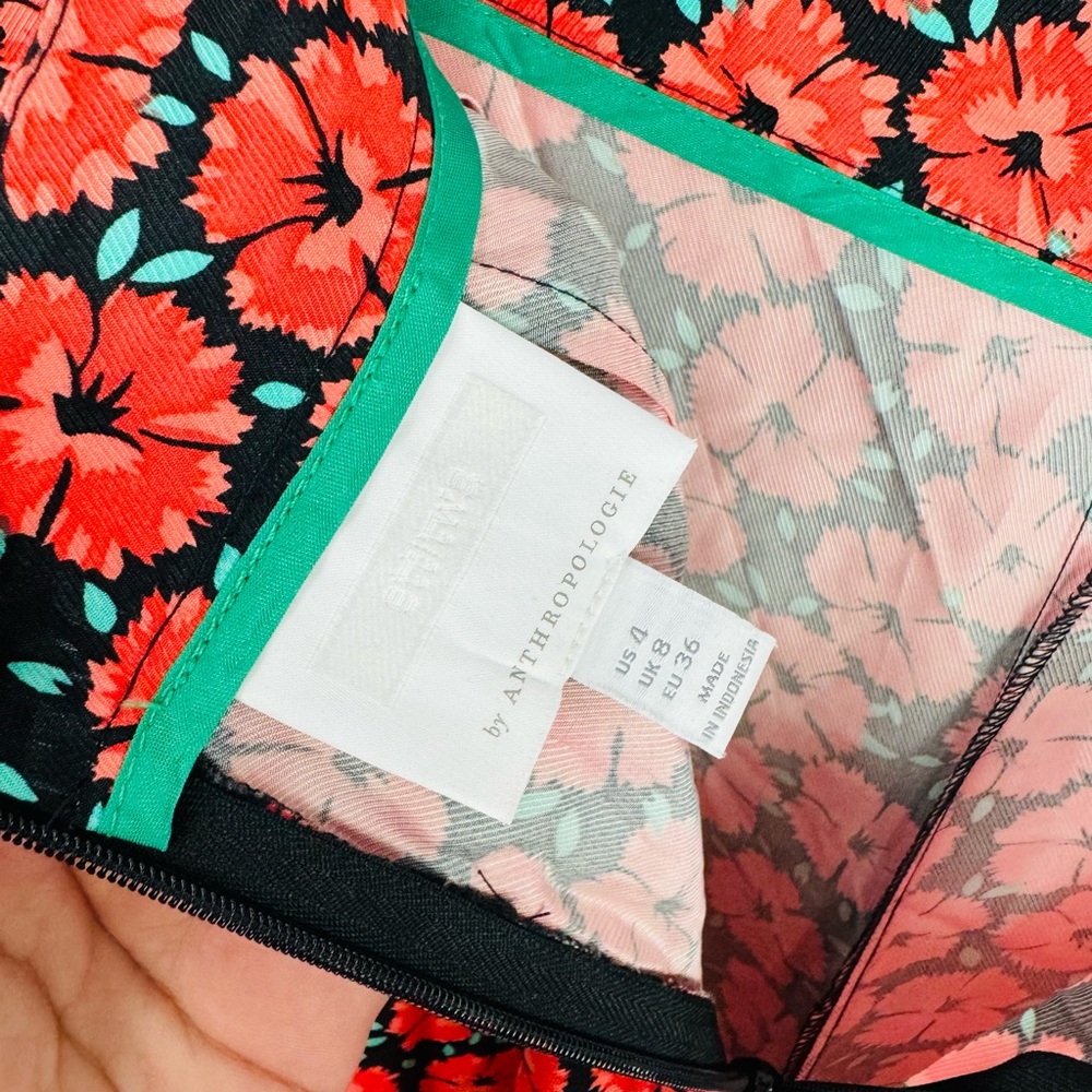 Anthropologie EttTwa Virginie Floral Print Cropped Ruffle Pants - Picture 7 of 9